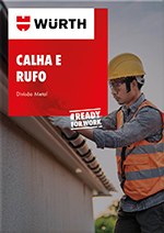 Capa do catálogo Calhas e Rufos